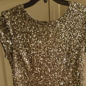 Adrianna Papell sequin ball gown